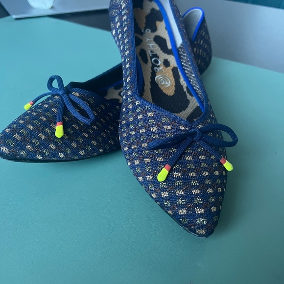 Rothys The Point retired blue plaid with tassels size 11 - Picture 3 of 8